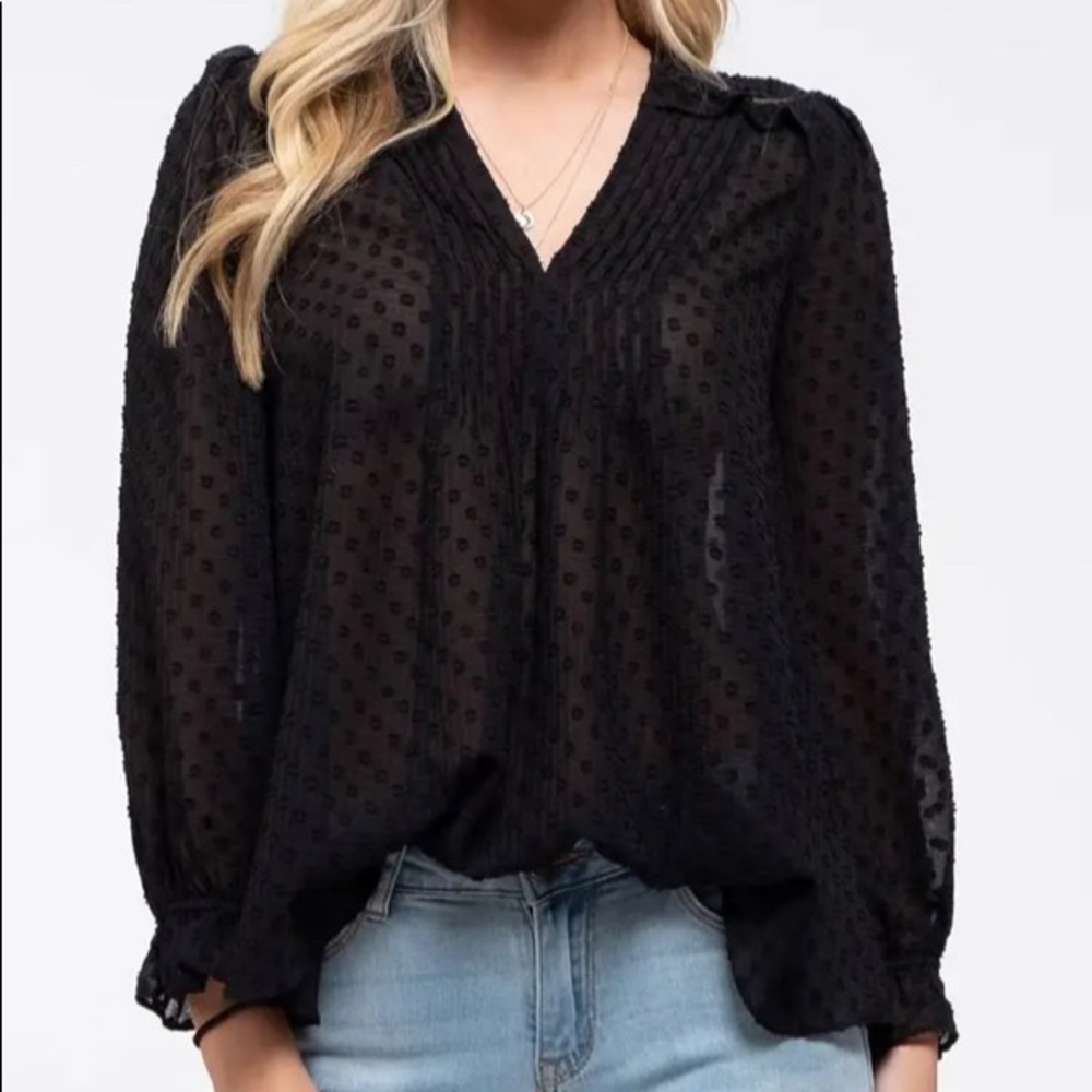 Swiss Dot Knit Top